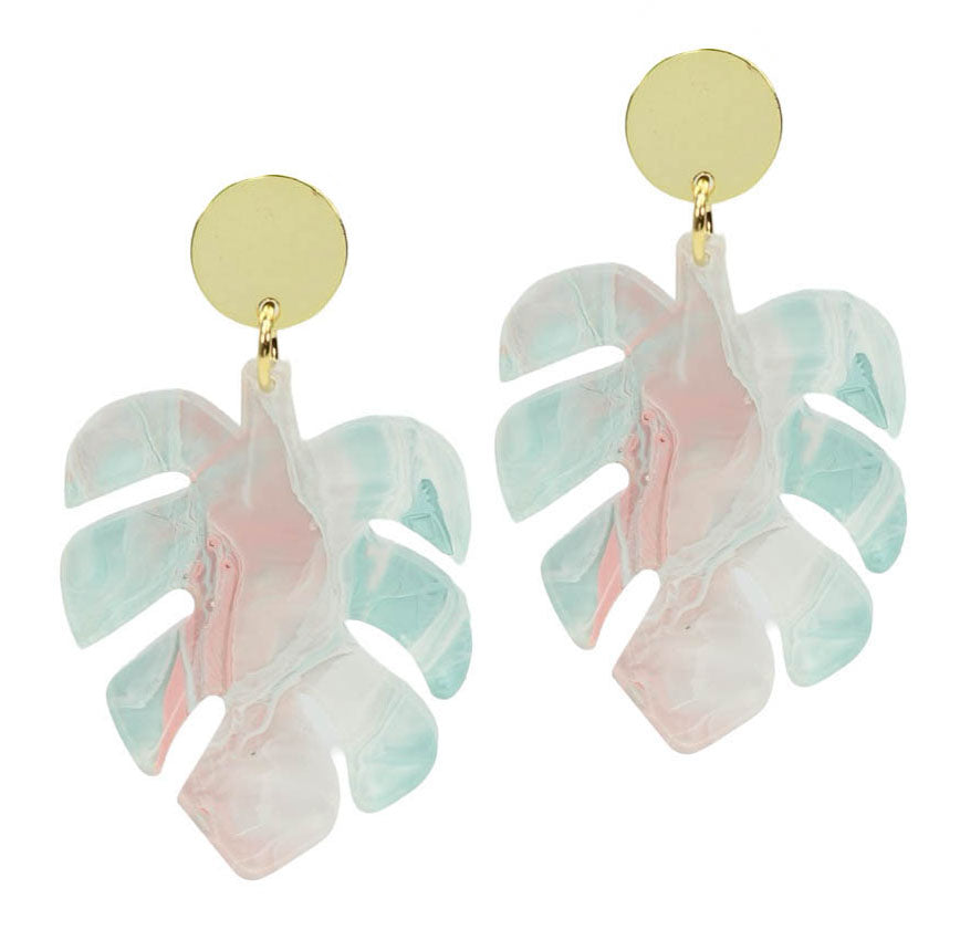 Pink Sands Palm Earring